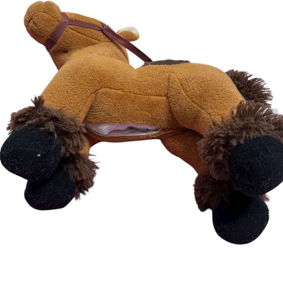 Vintage Plush Horse Toy Saddle Bridle Brown Tested Sound Works Battery Operated - Picture 4 of 7